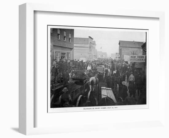 Prospectors Crowd Front Street, Nome, Alaska, at the Height of the Gold Rush-null-Framed Photographic Print