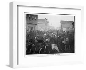 Prospectors Crowd Front Street, Nome, Alaska, at the Height of the Gold Rush-null-Framed Photographic Print