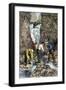 Prospectors Finding Gold in a Stream during the California Gold Rush-null-Framed Giclee Print