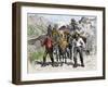 Prospectors Looking for New Diggings during the Gold Rush, c.1850-null-Framed Giclee Print