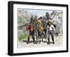 Prospectors Looking for New Diggings during the Gold Rush, c.1850-null-Framed Giclee Print