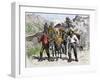 Prospectors Looking for New Diggings during the Gold Rush, c.1850-null-Framed Giclee Print