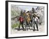 Prospectors Looking for New Diggings during the Gold Rush, c.1850-null-Framed Giclee Print