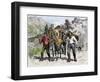 Prospectors Looking for New Diggings during the Gold Rush, c.1850-null-Framed Giclee Print