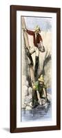 Prospectors Panning for Gold during the California Gold Rush-null-Framed Giclee Print