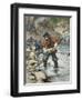 Prospectors Panning For Gold During the Californian Gold Rush of 1849-null-Framed Giclee Print