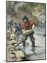 Prospectors Panning For Gold During the Californian Gold Rush of 1849-null-Mounted Giclee Print