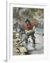 Prospectors Panning For Gold During the Californian Gold Rush of 1849-null-Framed Giclee Print