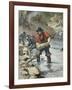 Prospectors Panning For Gold During the Californian Gold Rush of 1849-null-Framed Giclee Print