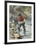 Prospectors Panning For Gold During the Californian Gold Rush of 1849-null-Framed Giclee Print