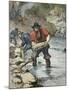 Prospectors Panning For Gold During the Californian Gold Rush of 1849-null-Mounted Giclee Print