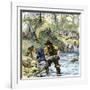 Prospectors Panning for Gold in the California Gold Rush-null-Framed Giclee Print