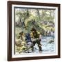 Prospectors Panning for Gold in the California Gold Rush-null-Framed Giclee Print