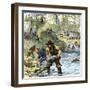 Prospectors Panning for Gold in the California Gold Rush-null-Framed Giclee Print