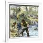 Prospectors Panning for Gold in the California Gold Rush-null-Framed Giclee Print