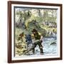 Prospectors Panning for Gold in the California Gold Rush-null-Framed Giclee Print