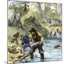 Prospectors Panning for Gold in the California Gold Rush-null-Mounted Giclee Print