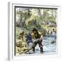 Prospectors Panning for Gold in the California Gold Rush-null-Framed Giclee Print