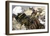 Prospectors Traveling a Rough Road to the Gold Regions of California-null-Framed Giclee Print