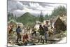 Prospectors Working the Gregory Gold Diggings in the Colorado Rockies, May 1859-null-Mounted Giclee Print