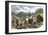 Prospectors Working the Gregory Gold Diggings in the Colorado Rockies, May 1859-null-Framed Giclee Print