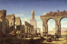 Ruins of the Mosque of the Caliph El Haken, Cairo, c.1840-Prosper Georges Antoine Marilhat-Framed Giclee Print