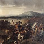 Combat de Ceramo en Sicile, 1061, victoire de Roger Ier de Sicile sur 35.000 Sarrasins-Prosper Lafaye-Giclee Print