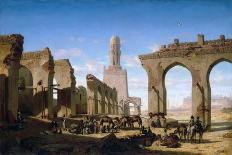 Ruins of the Al-Hakim Mosque in Cairo-Prosper Marilhat-Framed Stretched Canvas