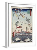 Prosperity Throughout the City During the Tanabata Festival, 1856-1858-Utagawa Hiroshige-Framed Giclee Print