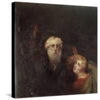 Prospero and Miranda, Fragment from 'The Tempest', C.1790-George Romney-Stretched Canvas