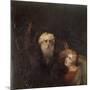Prospero and Miranda, Fragment from 'The Tempest', C.1790-George Romney-Mounted Giclee Print