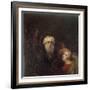 Prospero and Miranda, Fragment from 'The Tempest', C.1790-George Romney-Framed Giclee Print