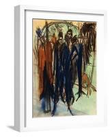 Prostitute, Friedrichstrasse, Berlin (Berlin Street Scene); Kokotten, Friedrichstrasse, Berlin…-Ernst Ludwig Kirchner-Framed Giclee Print