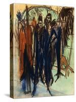 Prostitute, Friedrichstrasse, Berlin (Berlin Street Scene); Kokotten, Friedrichstrasse, Berlin…-Ernst Ludwig Kirchner-Stretched Canvas