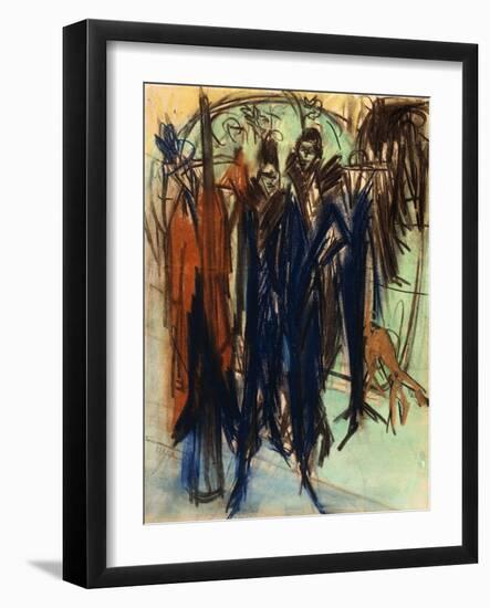 Prostitute, Friedrichstrasse, Berlin (Berlin Street Scene)-Ernst Ludwig Kirchner-Framed Giclee Print