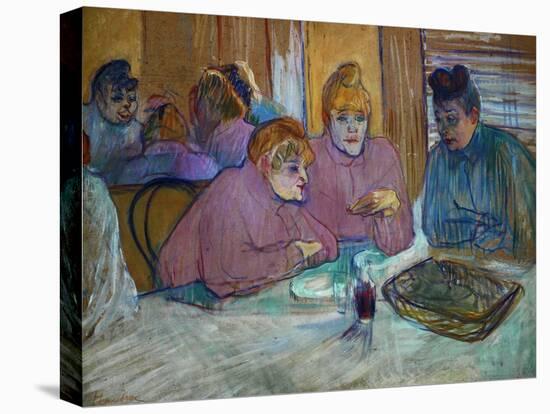 Prostitutes Around a Dinner Table, 1893-Henri de Toulouse-Lautrec-Stretched Canvas