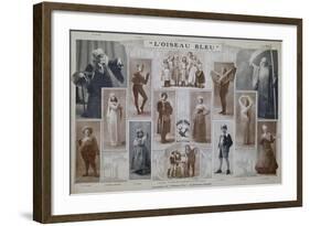 Protagonists of L'Oiseau Bleu-Maurice Maeterlinck-Framed Giclee Print