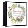Protea's Inspirational Wreath II-Patricia Pinto-Framed Stretched Canvas