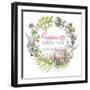 Protea's Inspirational Wreath II-Patricia Pinto-Framed Art Print