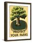 Protect Your Parks, Stately Tree-null-Framed Art Print