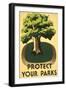 Protect Your Parks, Stately Tree-null-Framed Art Print