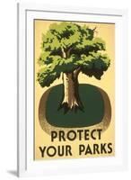 Protect Your Parks, Stately Tree-null-Framed Art Print