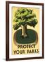 Protect Your Parks, Stately Tree-null-Framed Art Print