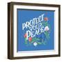 Protect Your Peace I Bright-Gia Graham-Framed Art Print