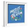 Protect Your Peace I Bright-Gia Graham-Framed Art Print