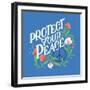 Protect Your Peace I Bright-Gia Graham-Framed Art Print