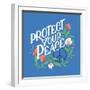 Protect Your Peace I Bright-Gia Graham-Framed Art Print