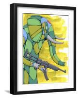 Protecting his Ivory-Ric Stultz-Framed Giclee Print