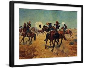 Protecting the Immigrants-Charles Shreyvogel-Framed Art Print