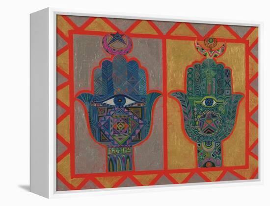 Protective Hands, 1992-Laila Shawa-Framed Stretched Canvas